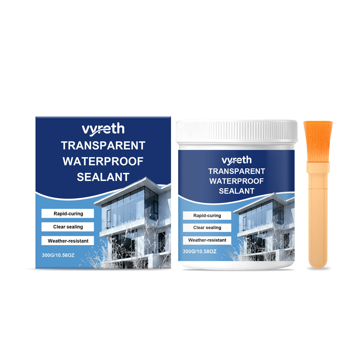Transparent Waterproof Sealant with Brush