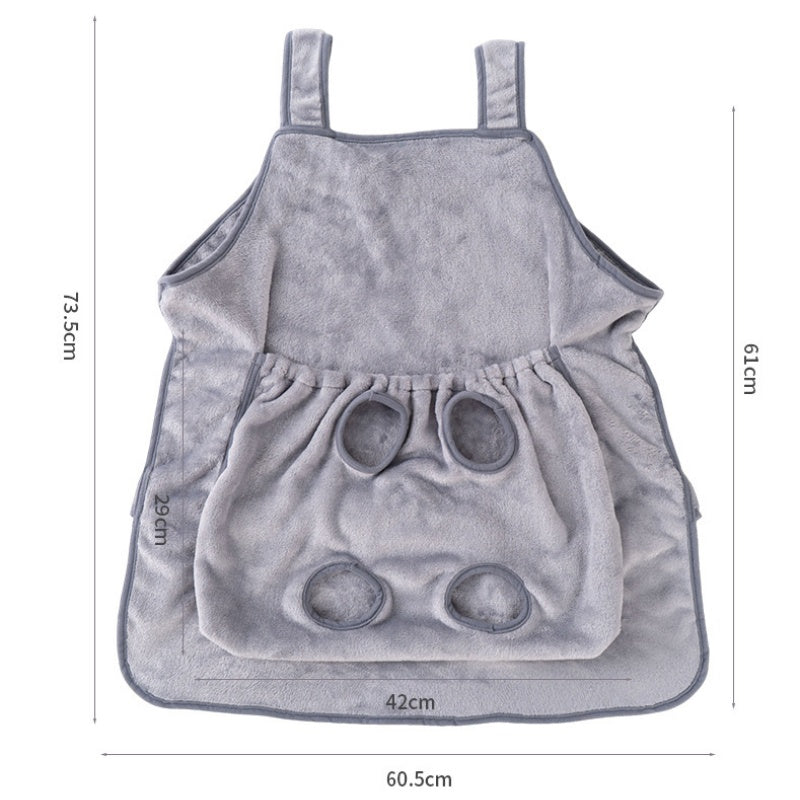 Hair Resistant Pet Cuddling Apron with Leg Holes – Anti-Scratch Grooming Apron