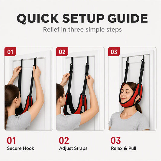 Adjustable for Daily Home Stretching | Over-the-Door Neck Stretching Sling