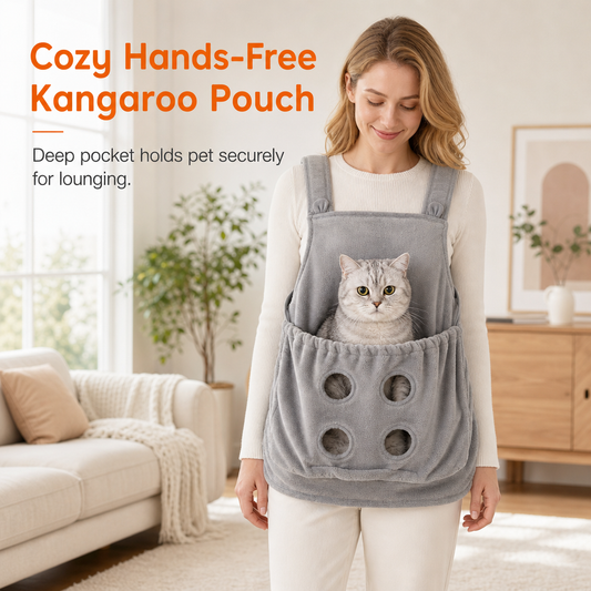 Hair Resistant Pet Cuddling Apron with Leg Holes – Anti-Scratch Grooming Apron