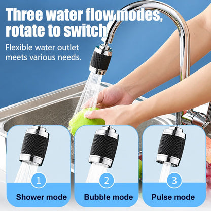 Splash proof booster swivel kitchen filter tap