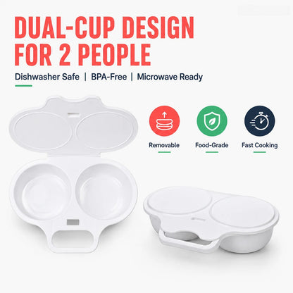 Microwave Egg Poacher with Lid & Handle