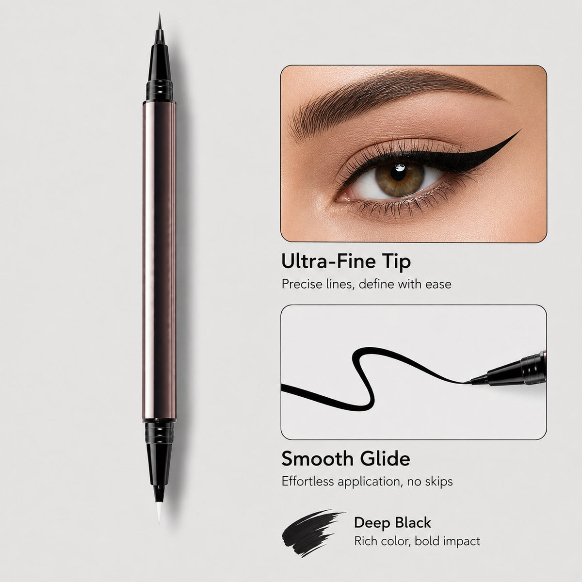 Dual-Tip Long-Lasting Liquid Eyeliner