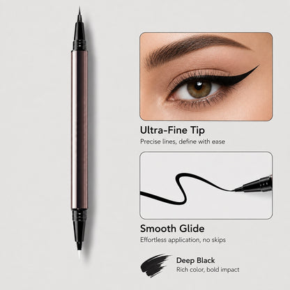 Dual-Tip Long-Lasting Liquid Eyeliner