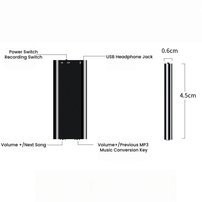 Professional Voice Activated Digital Recorder & MP3 Player