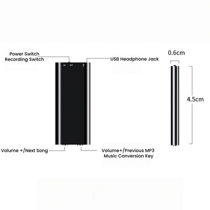 Professional Voice Activated Digital Recorder & MP3 Player