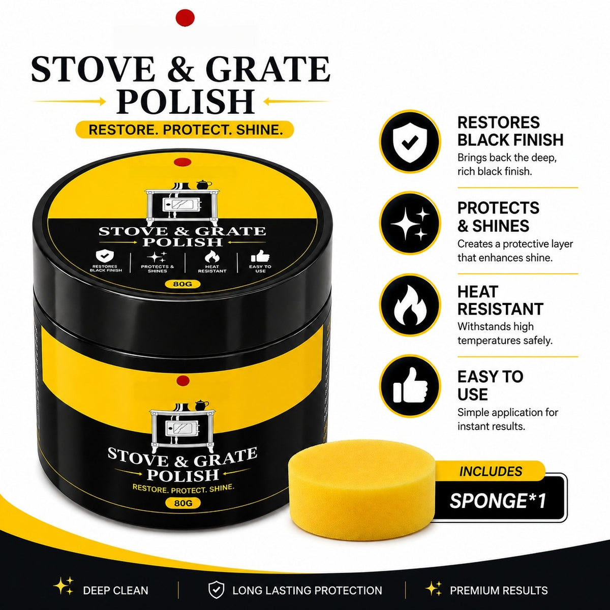 RESTORE. PROTECT. SHINE - STOVE & GRATEPOLISH POLISH