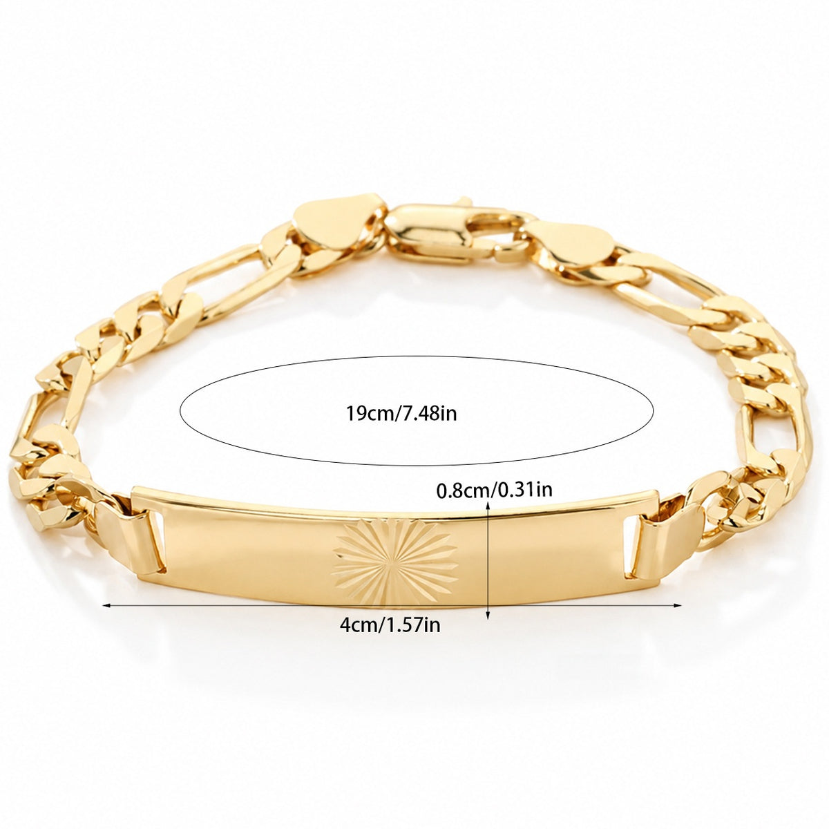 Women's Gold-Tone Cubic Zirconia Chain Bracelet