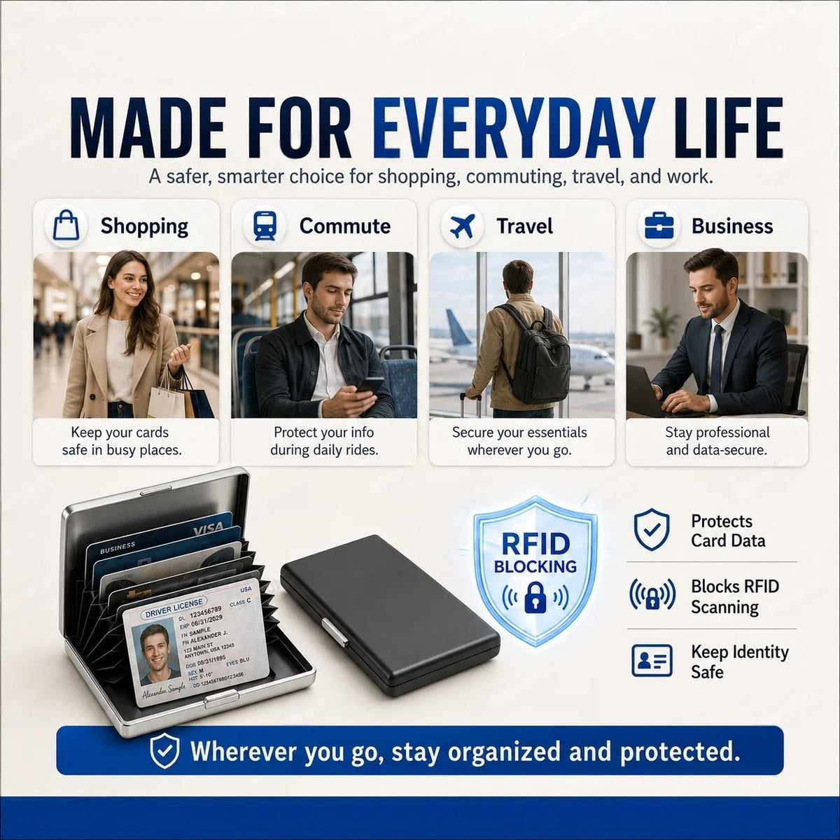 RFID Blocking Metal Card Holder