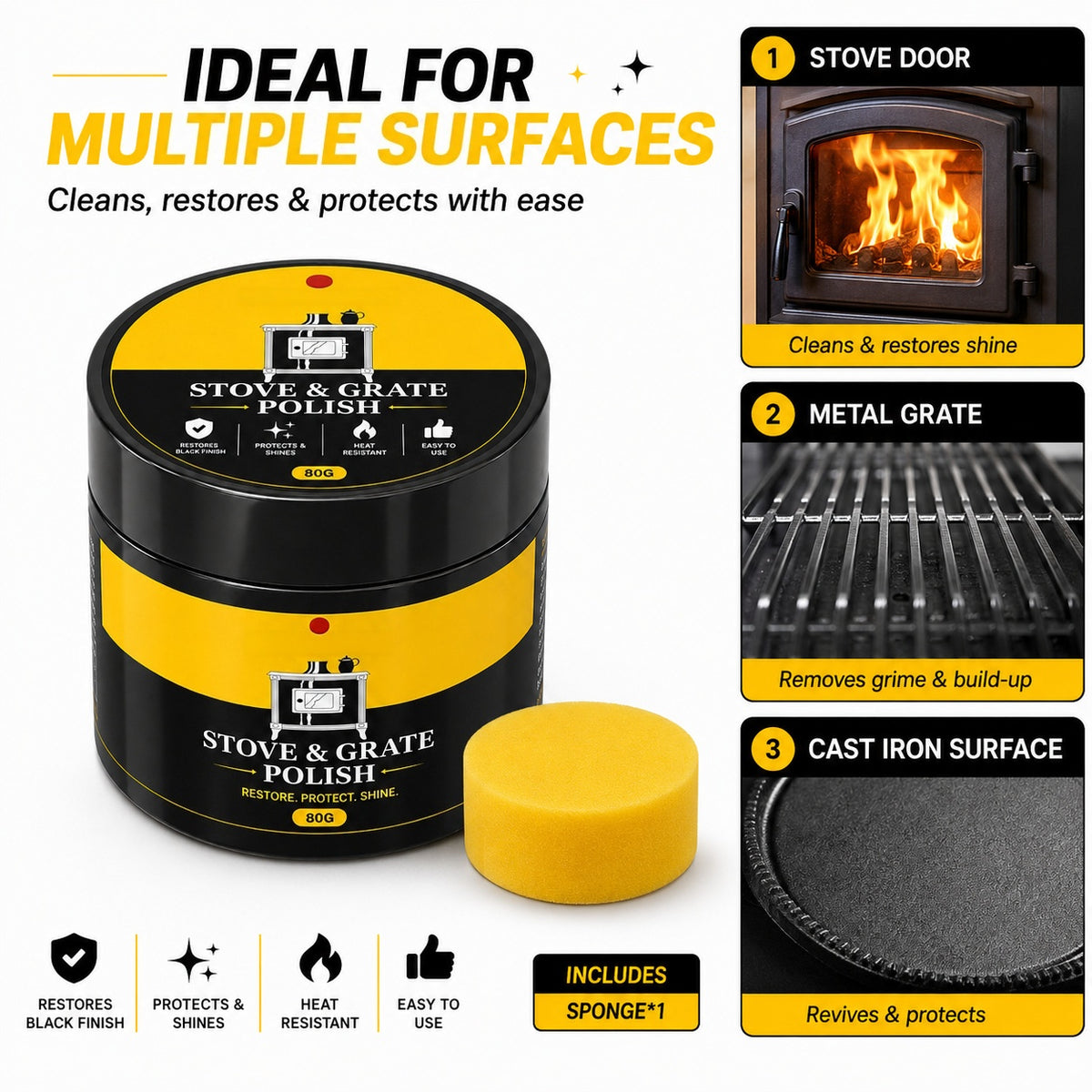 RESTORE. PROTECT. SHINE - STOVE & GRATEPOLISH POLISH