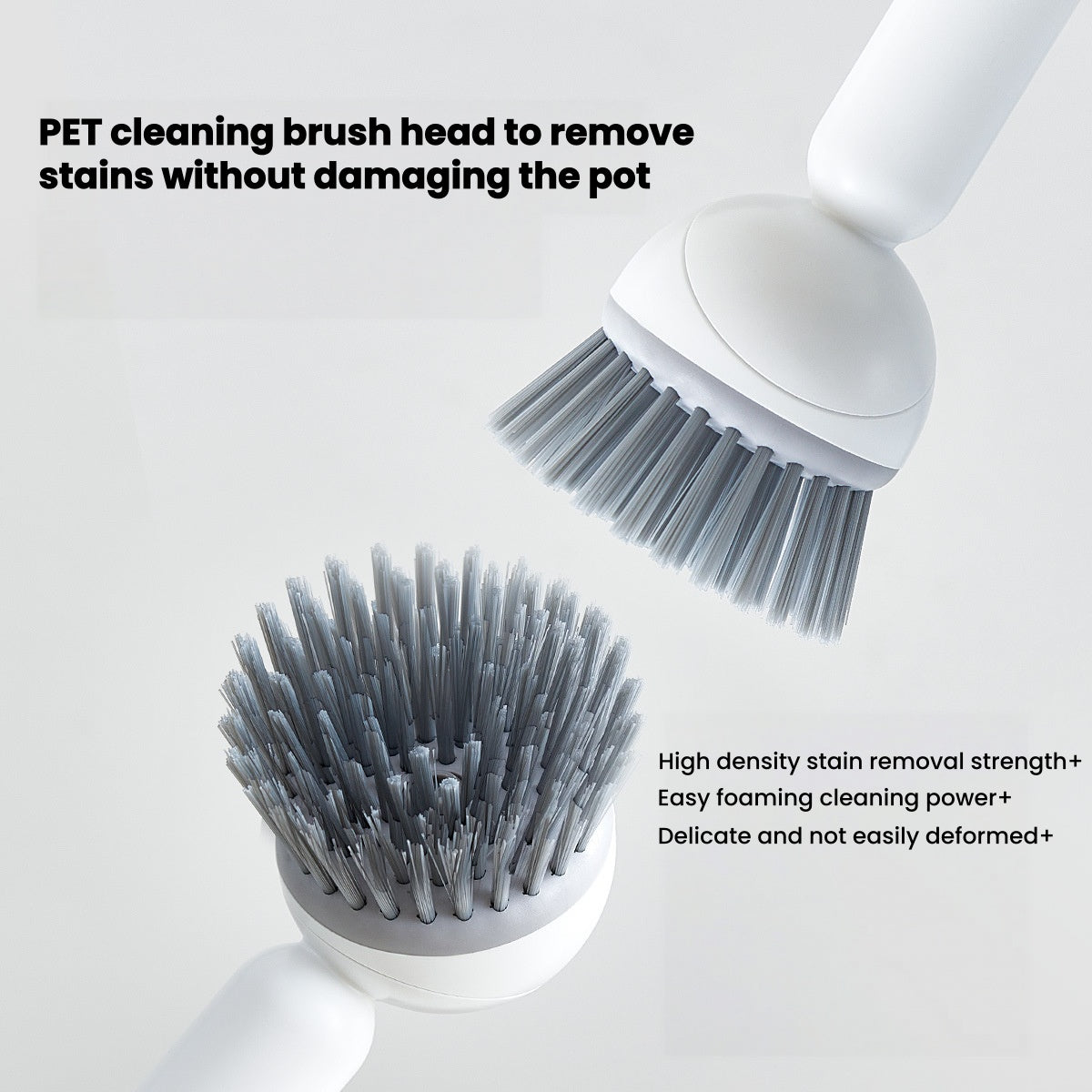 Kitchen long handled rotating pot brush