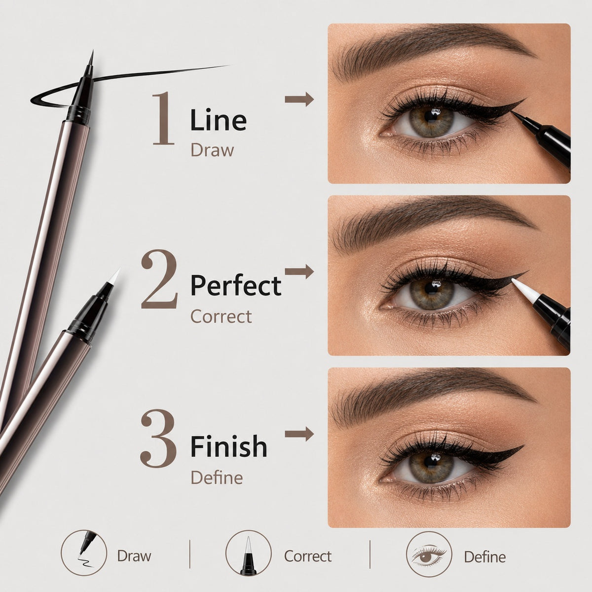 Dual-Tip Long-Lasting Liquid Eyeliner
