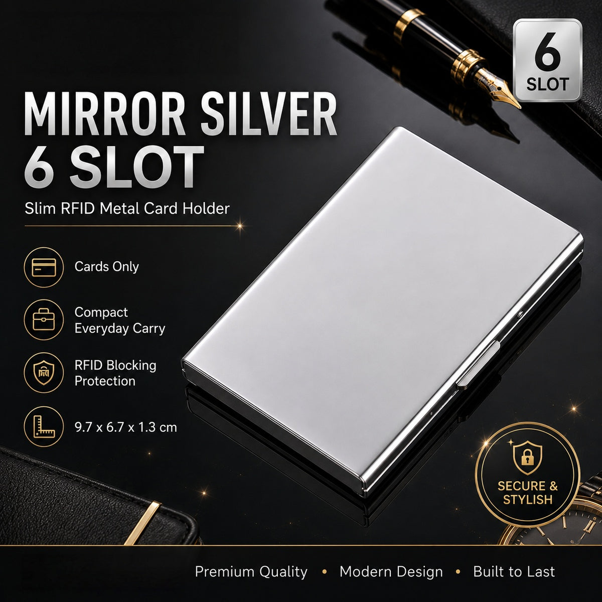 RFID Blocking Metal Card Holder