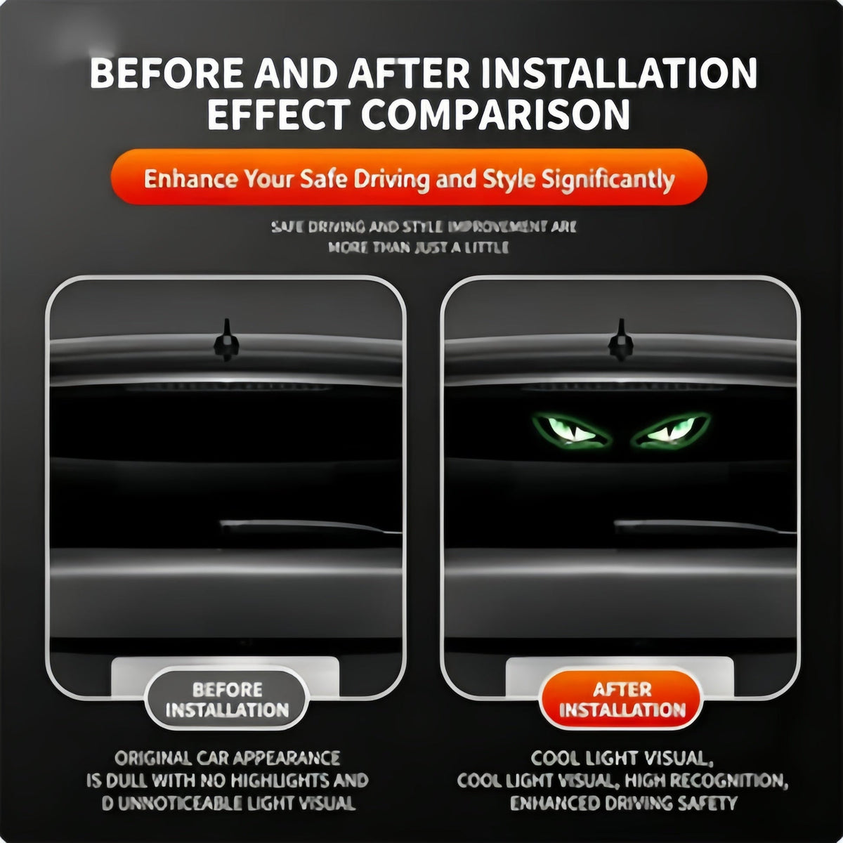 Solar-Powered LED Car Warning Light - Solar-powered, weatherproof,automatic activation at dark - formore safety on the roadside