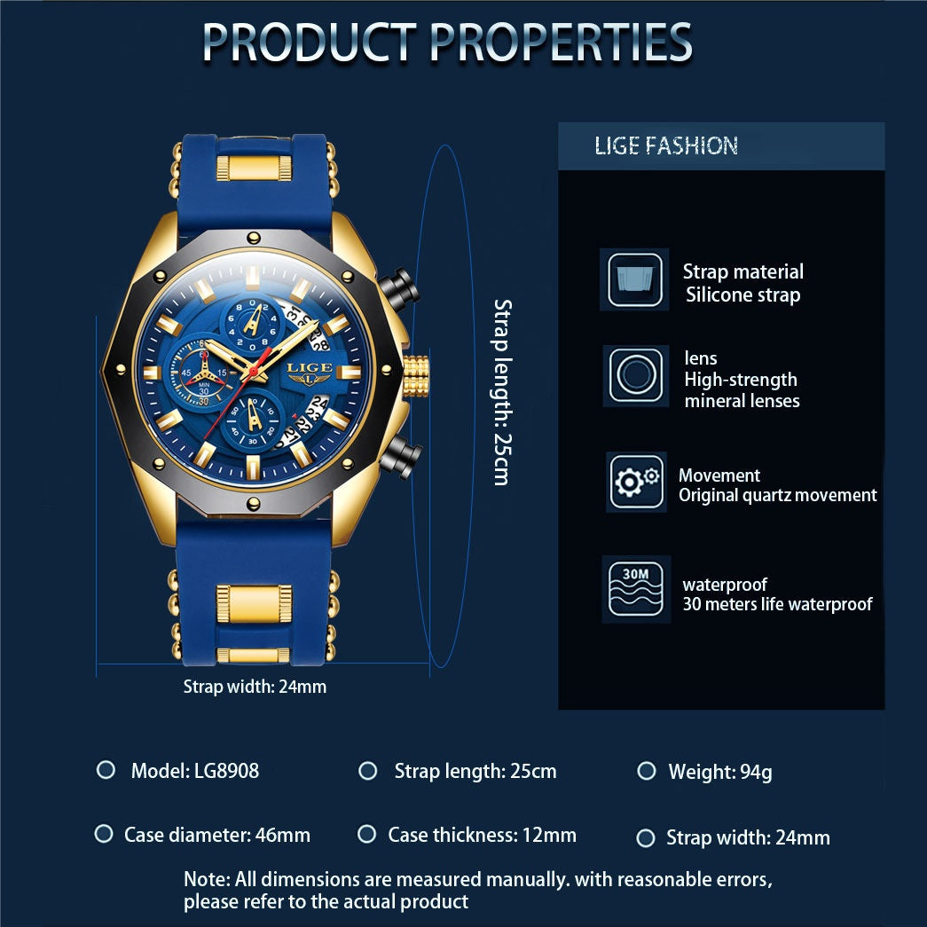 Men's Outdoor Waterproof Sport Quartz Watch