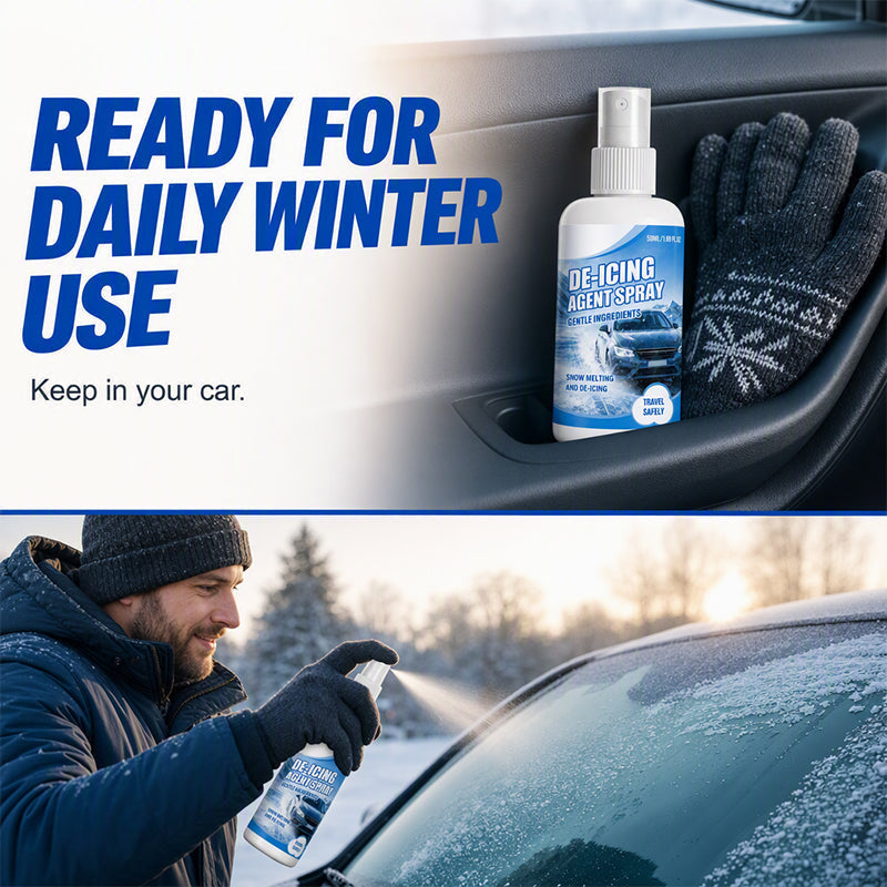 Fast-actingcar de-icer spray