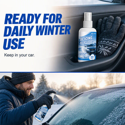 Fast-actingcar de-icer spray