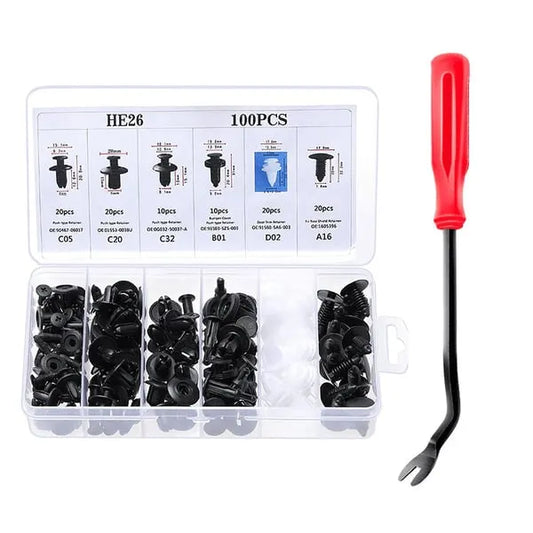 Expansion Screw Clips Set for Automobiles Mudguard Leaf Plates Door Panel Clips(100 PCS)