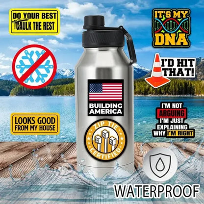 150Pcs Blue Collar Funny Stickers
