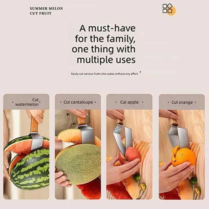 Stainless Steel Watermelon Slicer | Fast, Clean & Effortless Cutting