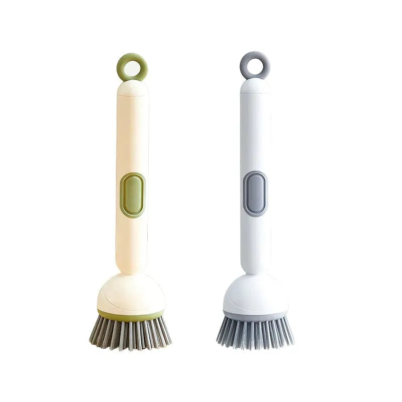 Kitchen long handled rotating pot brush