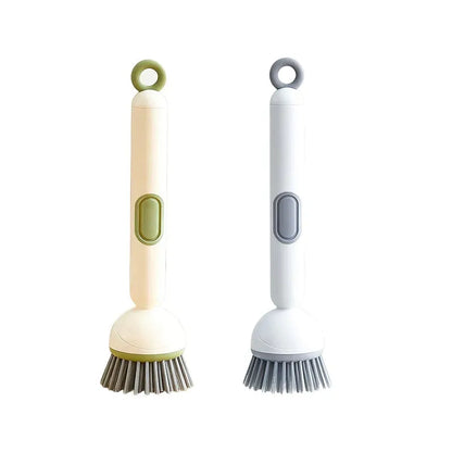 Kitchen long handled rotating pot brush