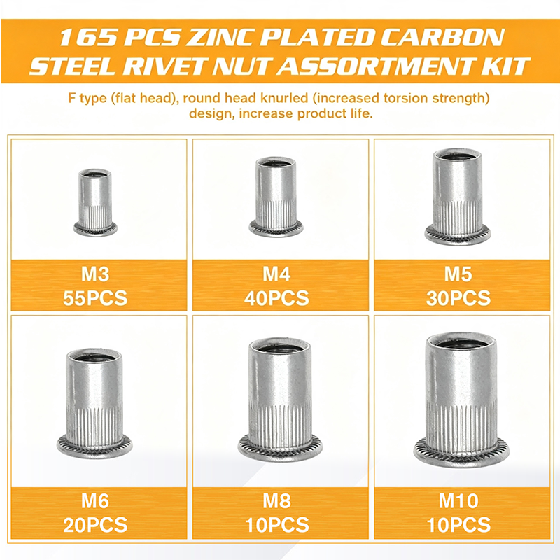 165pcs M3-M10 rivet nut kit