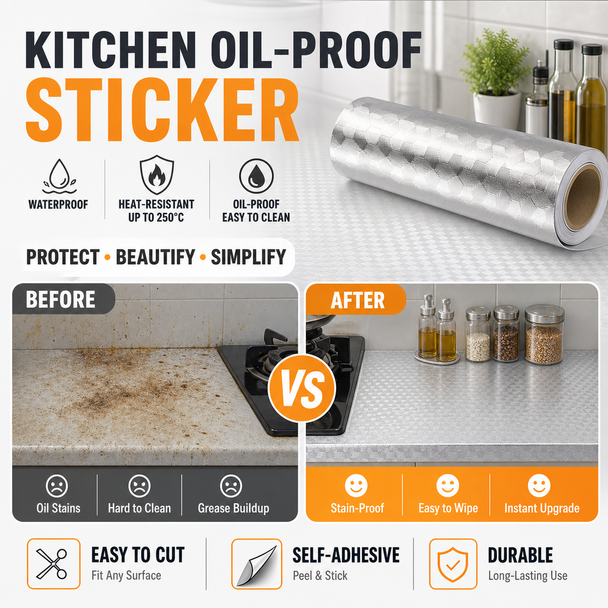 Cut-to-Fit Aluminum Foil Liner for Walls & Cabinets