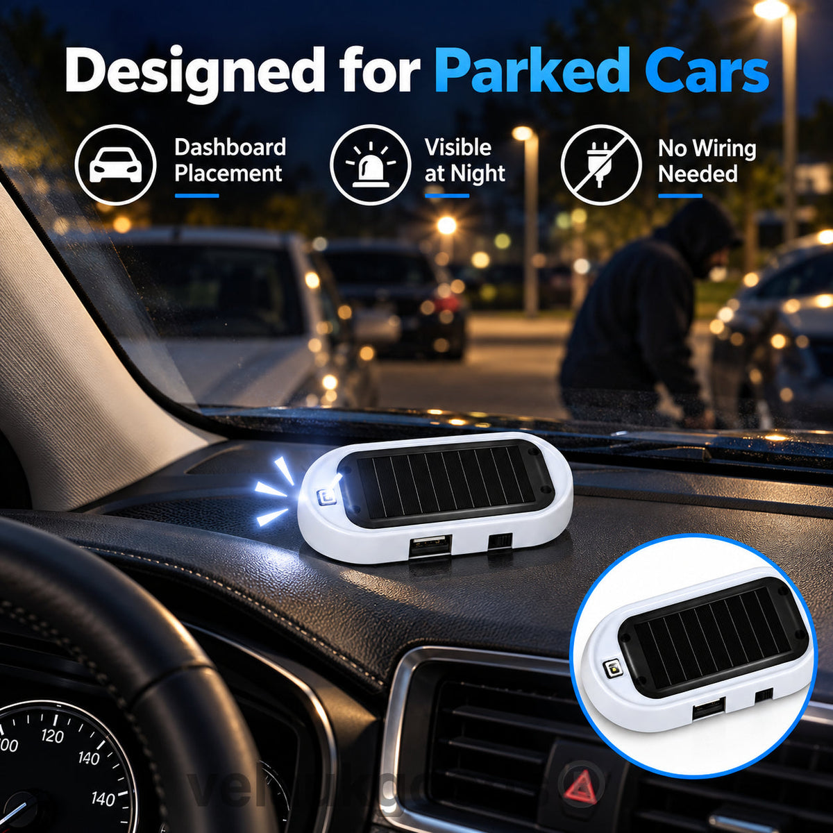 Stop Car Break‑Ins! Solar Flashing LED Light Scares Thieves Away