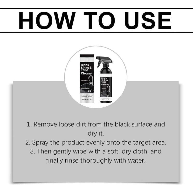 Limescale Cleaner Spray for Black Sinks, Faucets & Fixtures