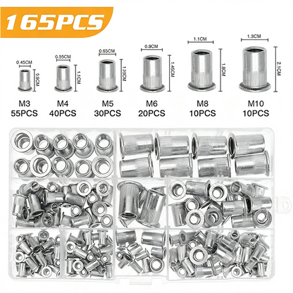 165pcs M3-M10 rivet nut kit
