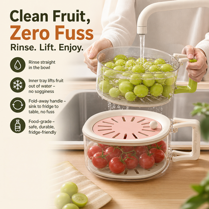 2 in 1 Draining Basket with Lid