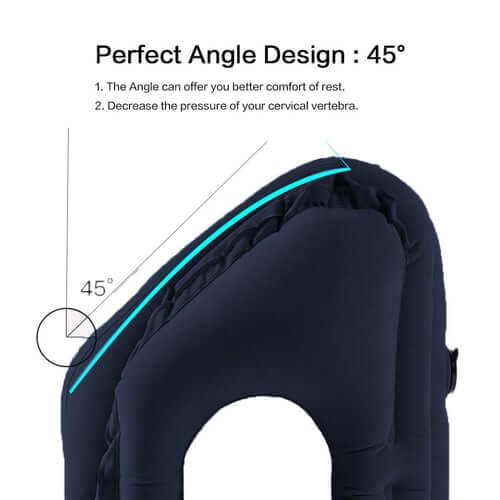 Portable, inflatable, ergonomic travel pillow: Enjoy a comfortable sleep anytime, anywhere