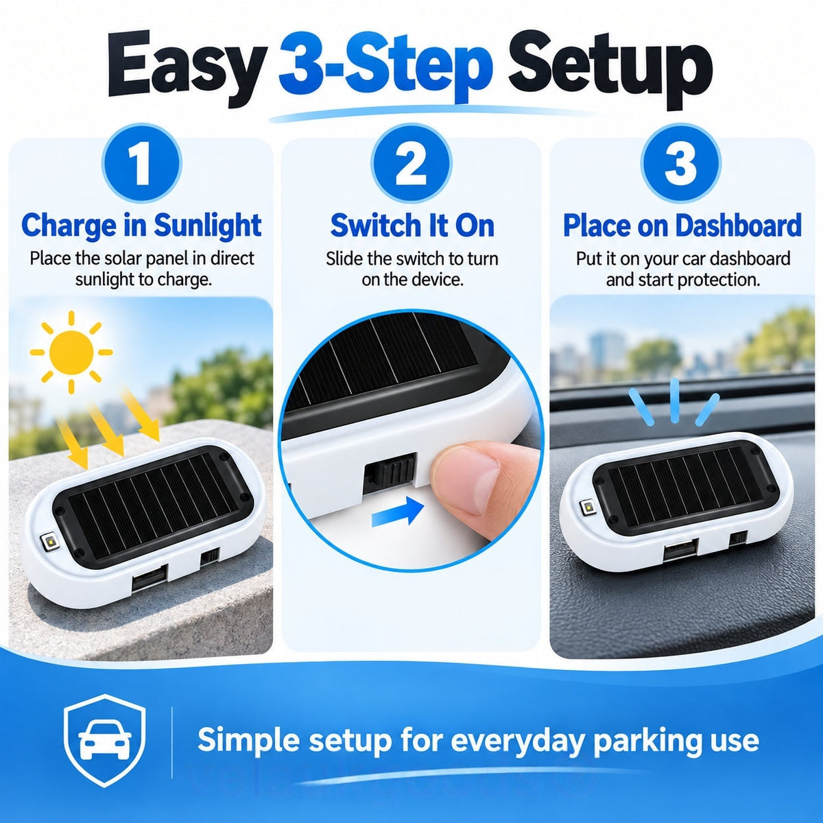 Stop Car Break‑Ins! Solar Flashing LED Light Scares Thieves Away