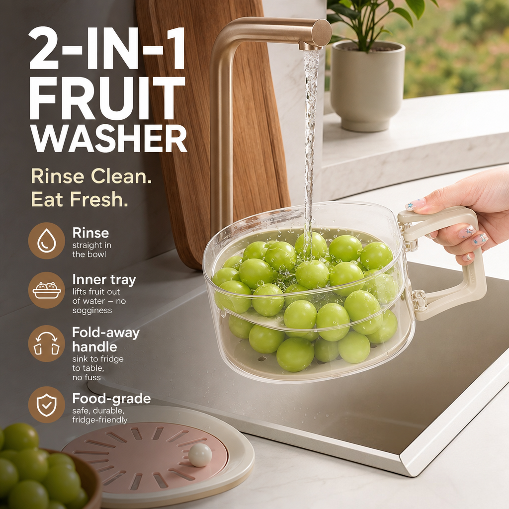 2 in 1 Draining Basket with Lid