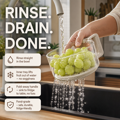 2 in 1 Draining Basket with Lid