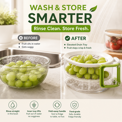 2 in 1 Draining Basket with Lid