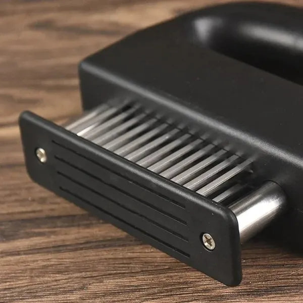 Meat Tenderizer with 48 Stainless Steel Blades – Tenderize in Seconds, Dishwasher-Safe & Safe Storage Cover Included!
