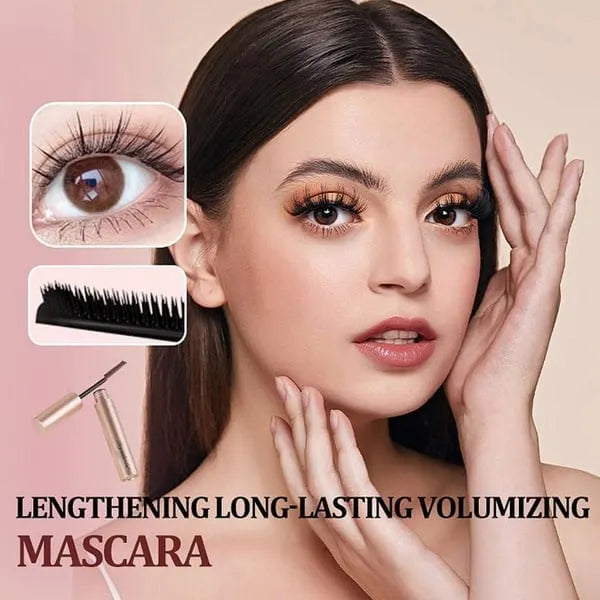 All-Day Beautiful Lashes, Smudge-Proof! Waterproof Fiber Mascara for Natural Volume (Buy 1 Get 1 FREE)