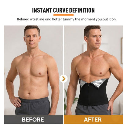 Men's Waist Trainer Sweat Belt – Compression, Trimmer, Sauna Effect