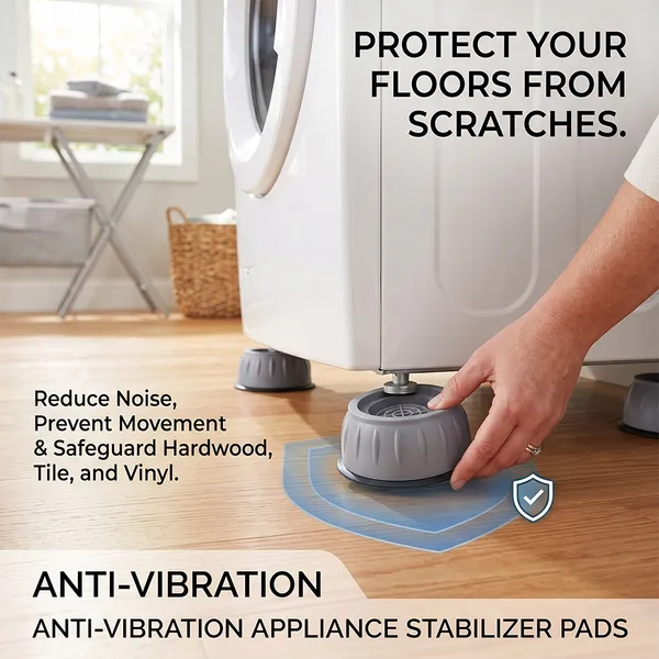 Anti-Vibration Washing Machine Stabilizer Pads (4-Pack)