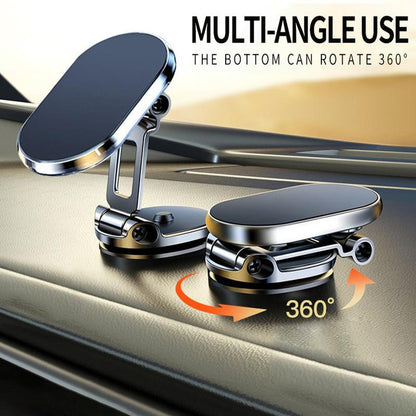 Phone Holder Strong magnet, 360° rotation & foldable metal. Safer driving – grab yours!