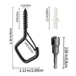 Windproof & Rust-Resistant🔧Safety Screw Durable Metal Ceiling Hook