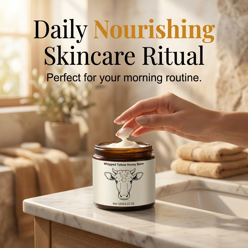 Organic Grass-Fed Tallow & Honey Whipped Balm