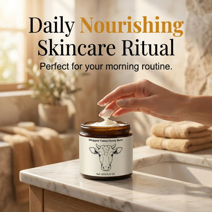 Organic Grass-Fed Tallow & Honey Whipped Balm
