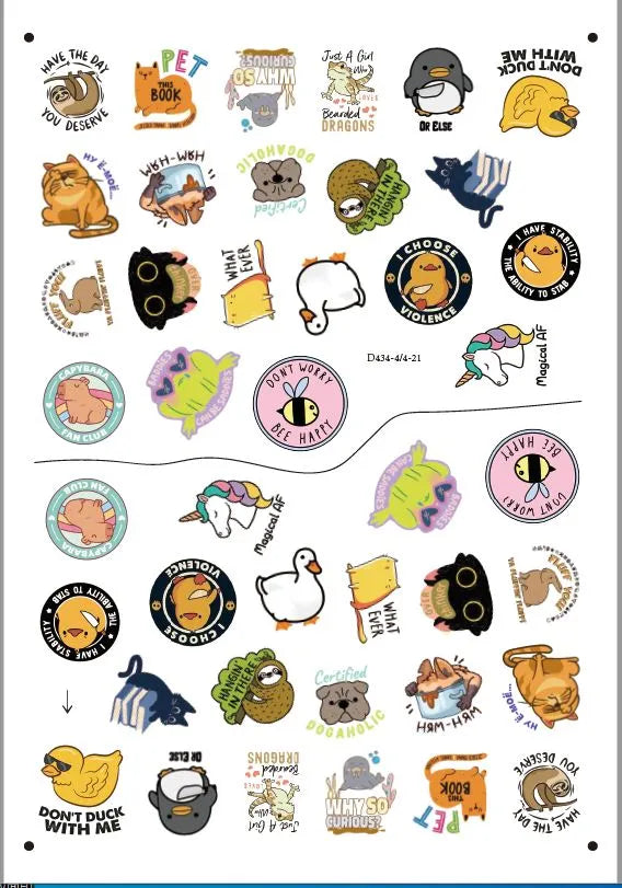 150Pcs Blue Collar Funny Stickers