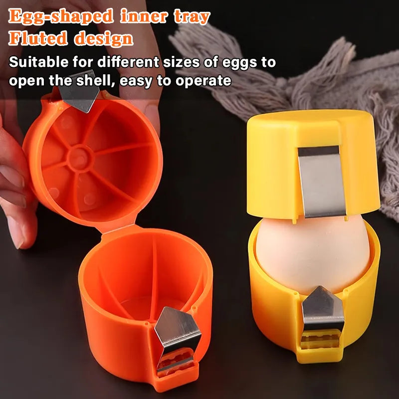 Stainless  Steel Egg Opener  -   Crack, Cut, and Separate Eggs Easily