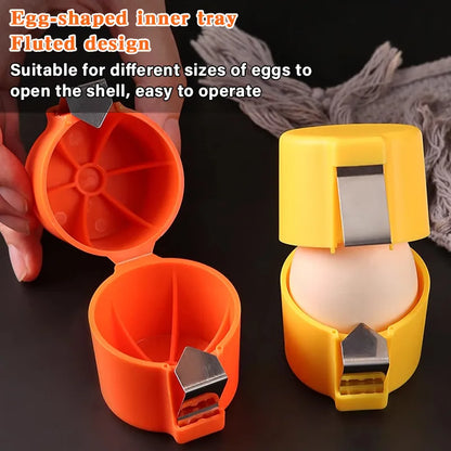 Stainless  Steel Egg Opener  -   Crack, Cut, and Separate Eggs Easily