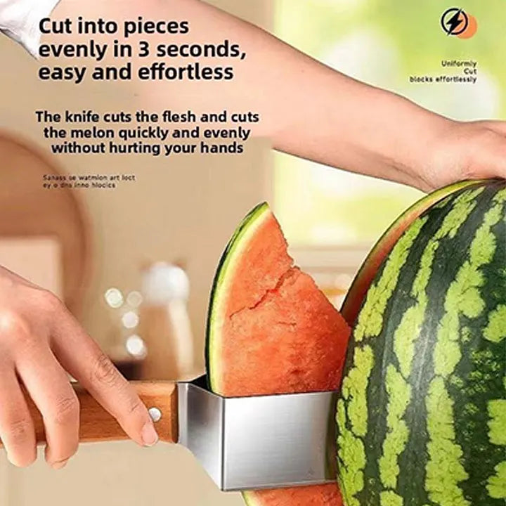 Stainless Steel Watermelon Slicer | Fast, Clean & Effortless Cutting