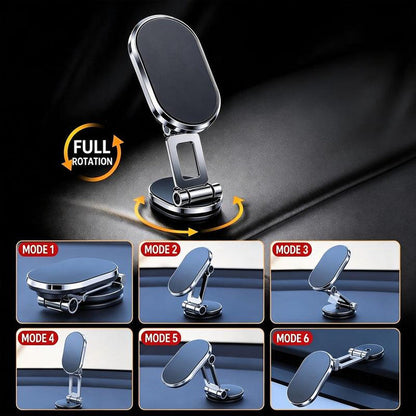 Phone Holder Strong magnet, 360° rotation & foldable metal. Safer driving – grab yours!